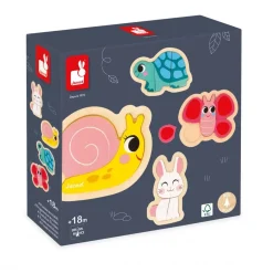 Puzzles|Wooden Toys-Janod 4-Progressive Puzzles