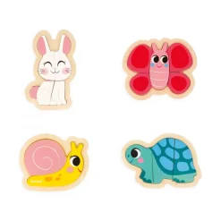 Puzzles|Wooden Toys-Janod 4-Progressive Puzzles