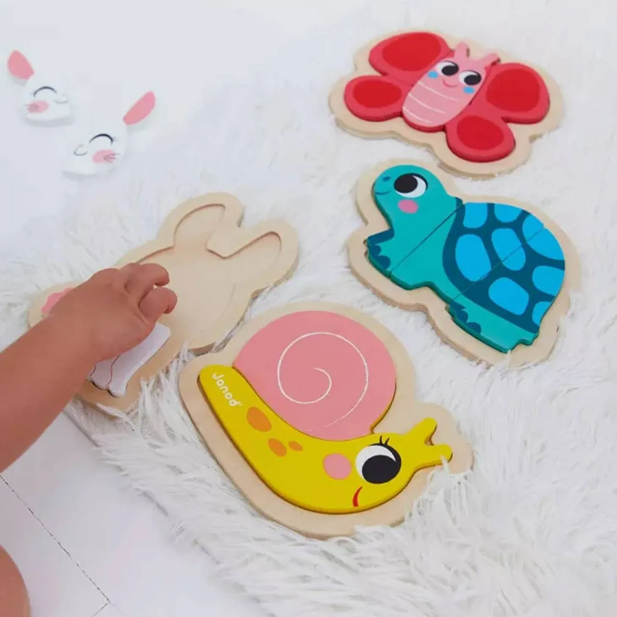 Puzzles|Wooden Toys-Janod 4-Progressive Puzzles