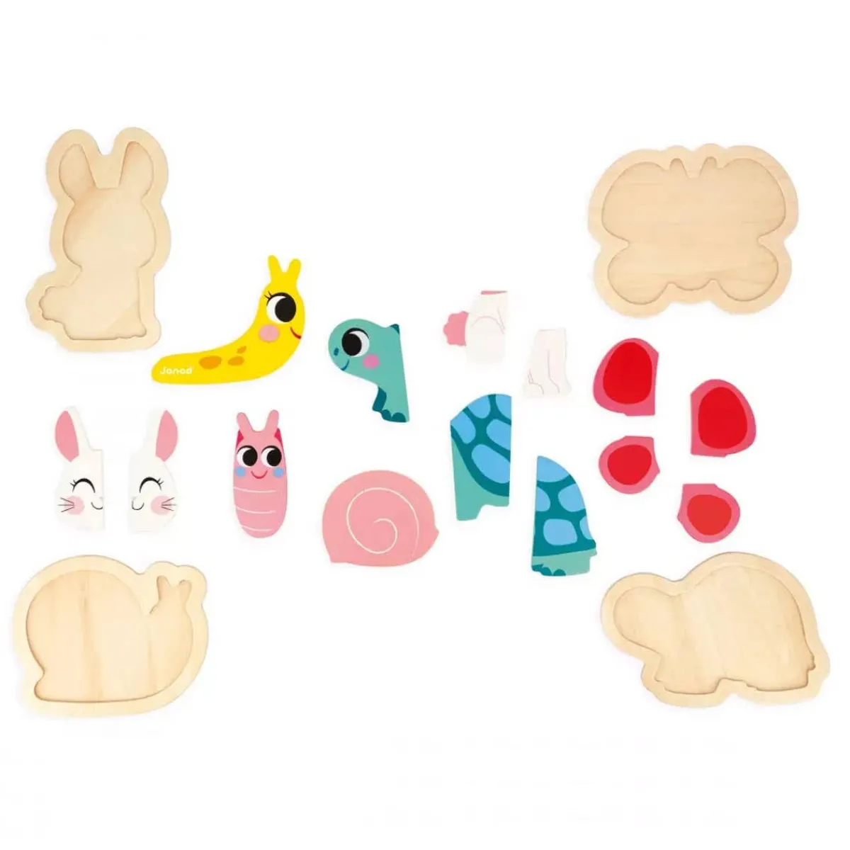 Puzzles|Wooden Toys-Janod 4-Progressive Puzzles