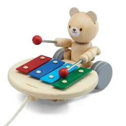 Wooden Toys|Pull Toys-Plantoys Pull-Along Musical Bear