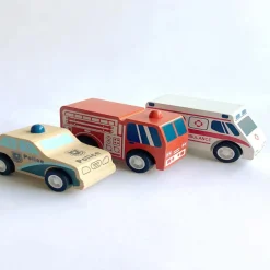 Cars + Trucks-Manhattan Toy Pull-Back Rescuer
