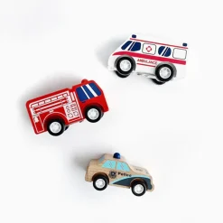 Cars + Trucks-Manhattan Toy Pull-Back Rescuer