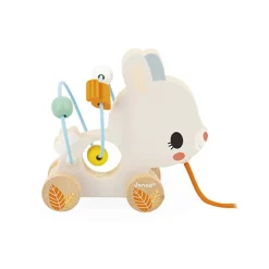Wooden Toys|Pull Toys-Janod Pure - Animal Baby Looping
