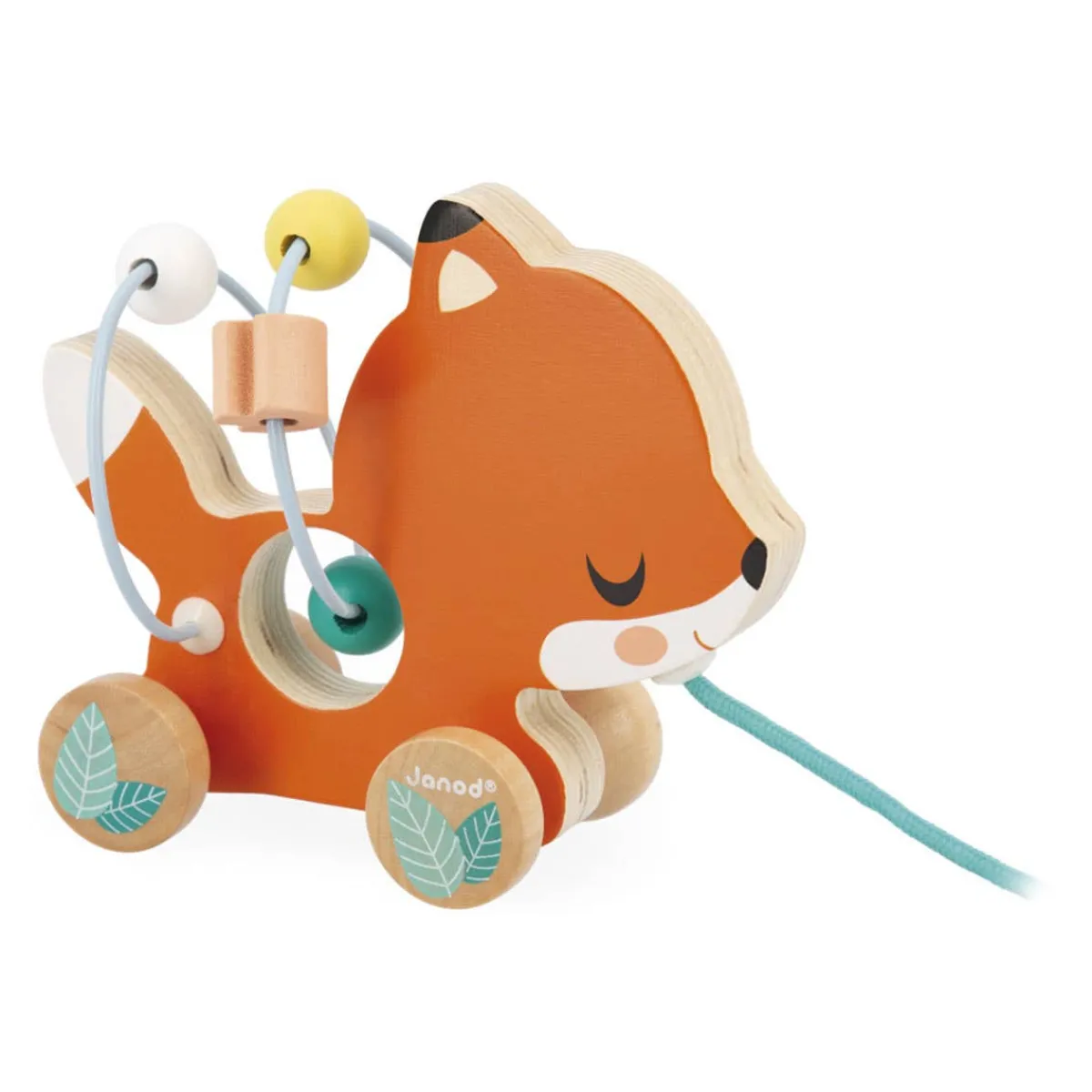 Wooden Toys|Pull Toys-Janod Pure - Animal Baby Looping