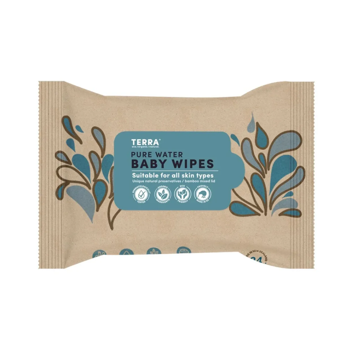 Wellness Balms + Wipes|Baby Wipes-Terra Pure NZ Water Baby Wipes (24 Pack)