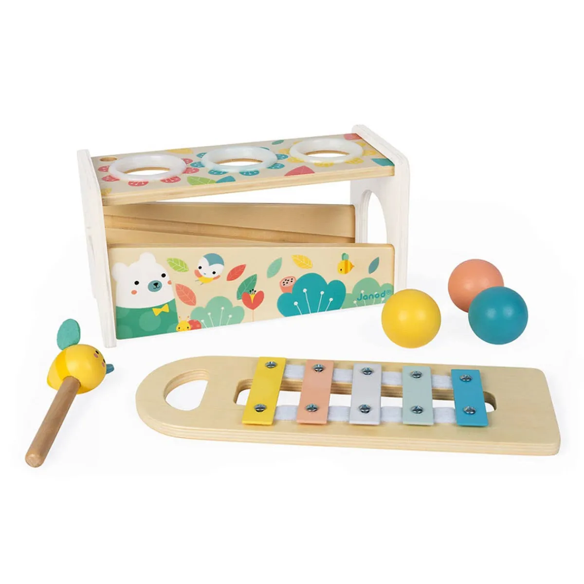 Wooden Toys|Blocks + Shape Sorters-Janod Pure Tap Tap Xylo
