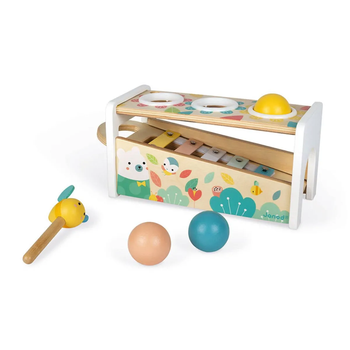 Wooden Toys|Blocks + Shape Sorters-Janod Pure Tap Tap Xylo
