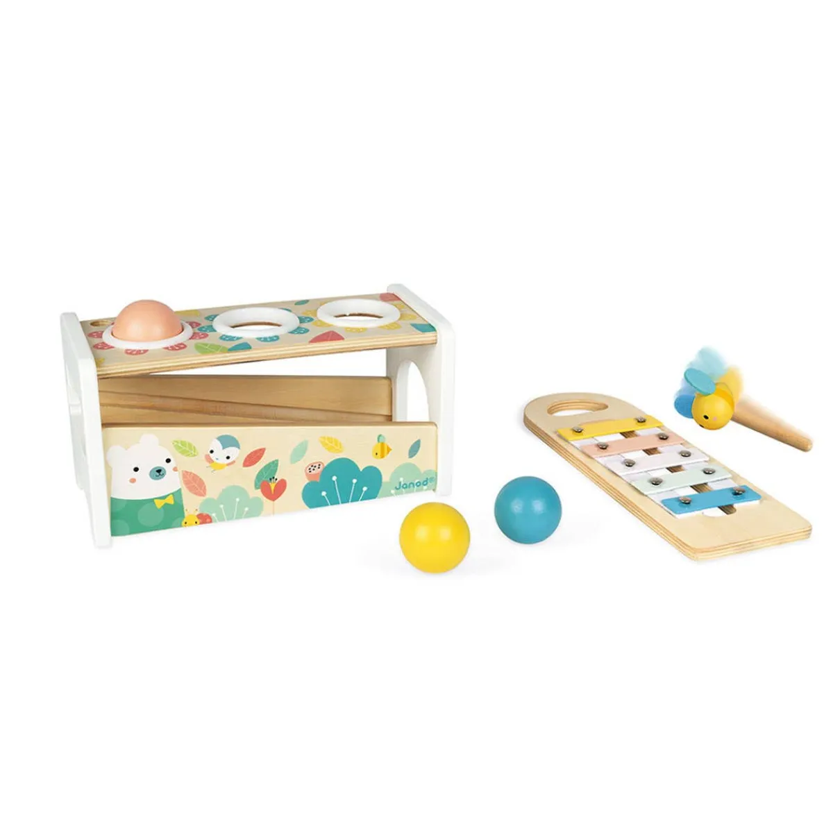 Wooden Toys|Blocks + Shape Sorters-Janod Pure Tap Tap Xylo