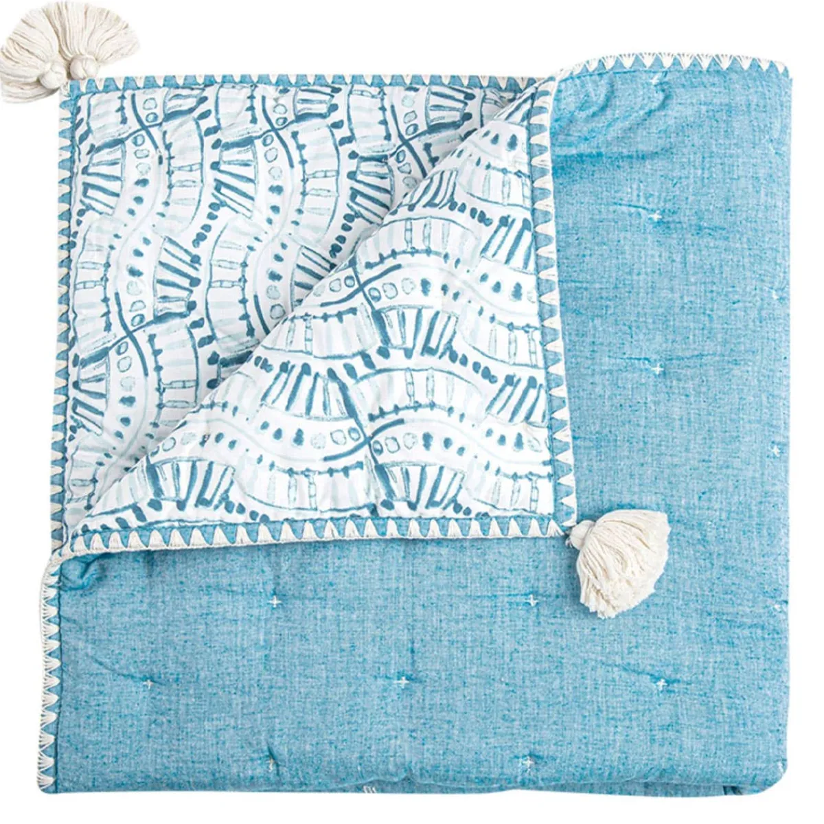Kids Bedding|Blankets-Crane Baby Quilted Blanket