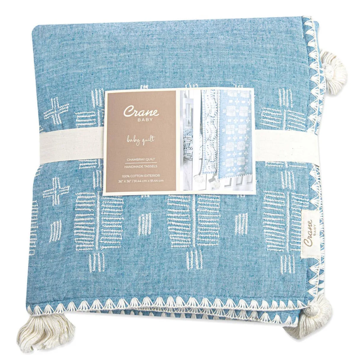 Kids Bedding|Blankets-Crane Baby Quilted Blanket