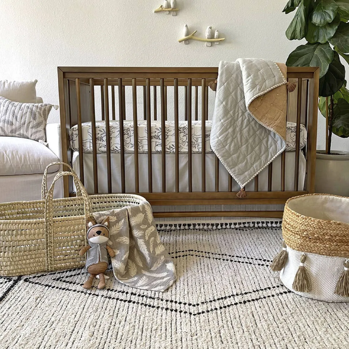 Kids Bedding|Blankets-Crane Baby Quilted Blanket