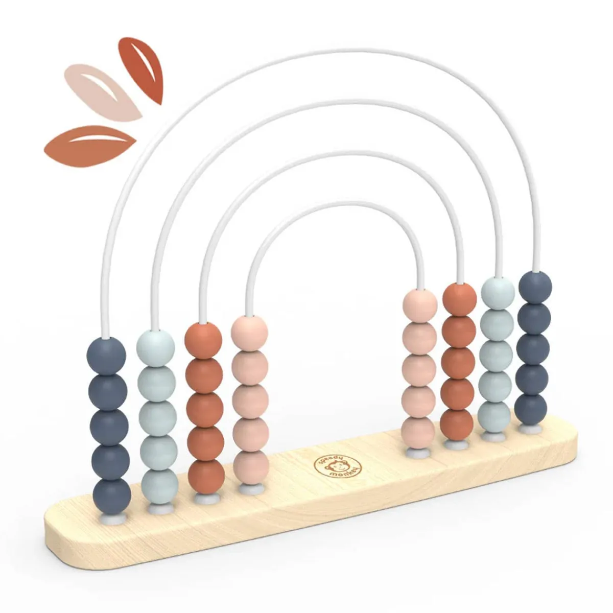 Wooden Toys|Play + Learn Toys-Speedy Monkey Rainbow Abacus