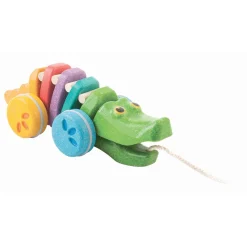 Wooden Toys|Pull Toys-Plantoys Rainbow Alligator