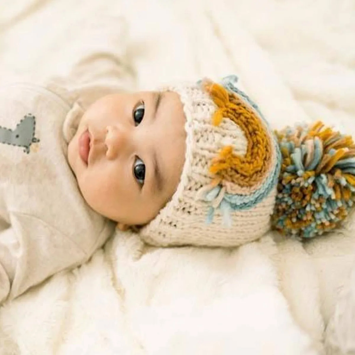 Winter Hats-Huggalugs Rainbow Knit Hat