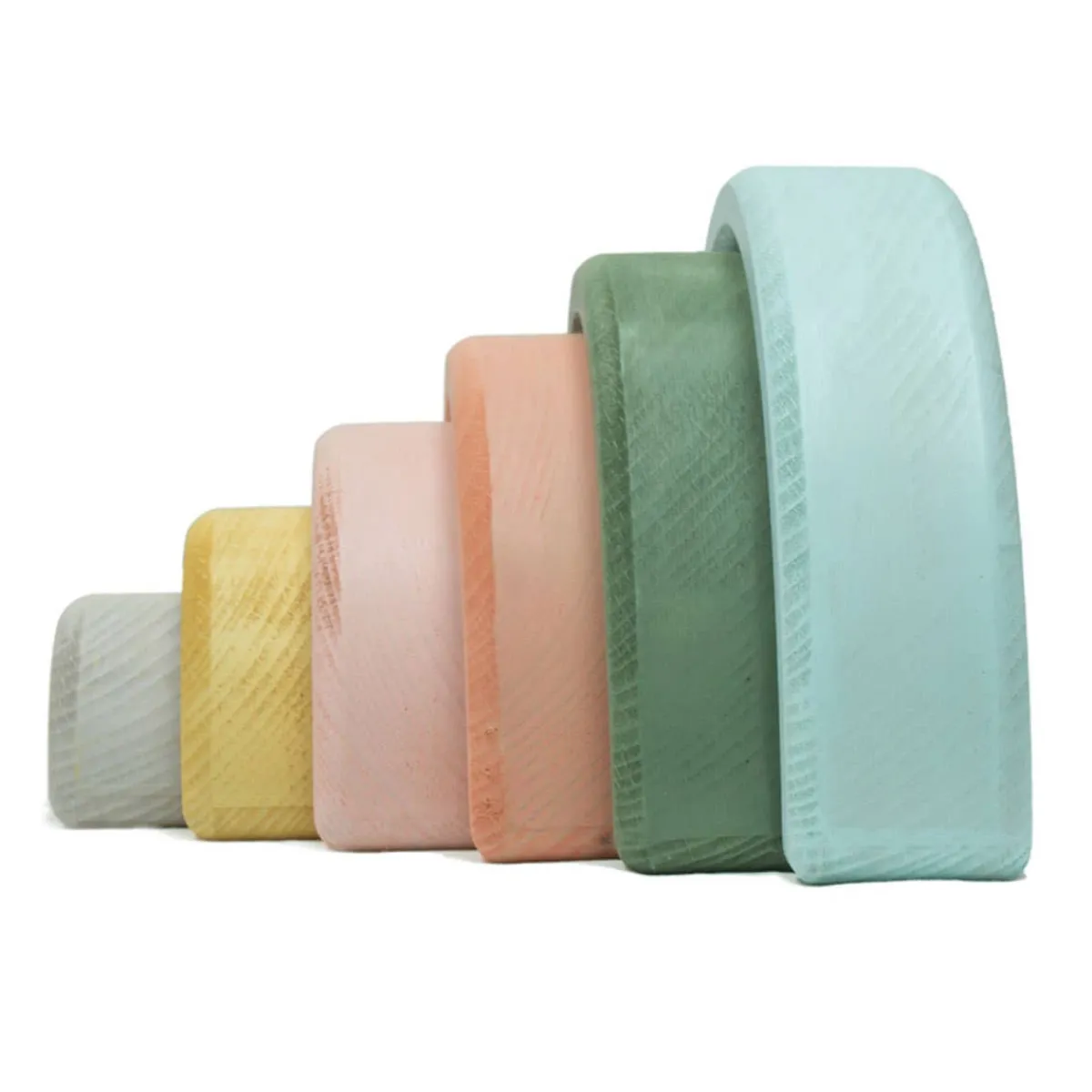 Wooden Toys|Stack + Nest Toys-Wonder & Wise Rainbow Nesting Blocks