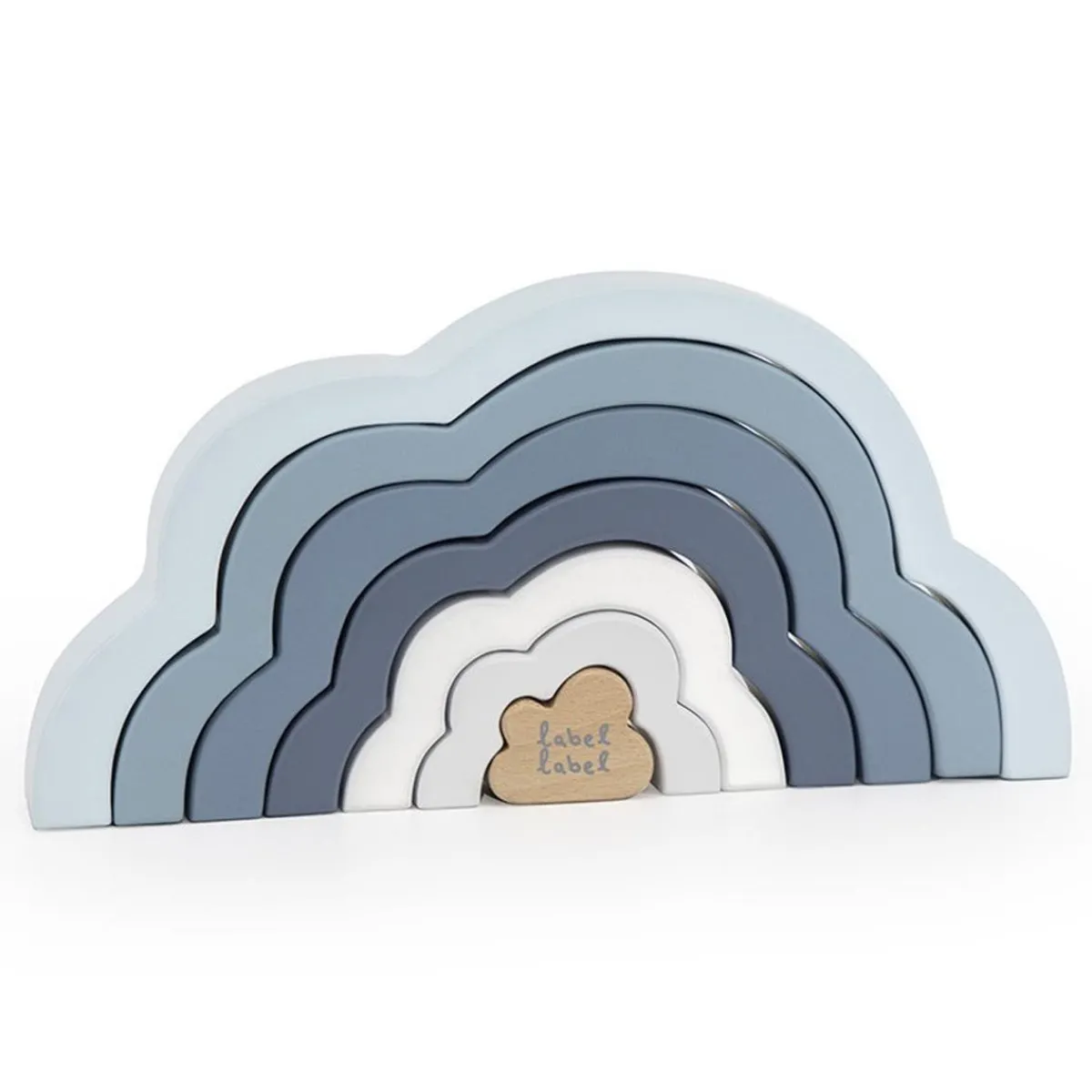 Puzzles|Wooden Toys-Label Label Rainbow Puzzle Cloud Blue