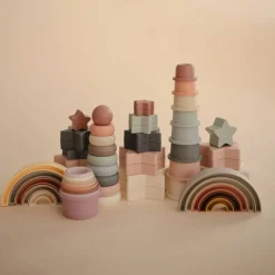 Stack + Nest Toys-Mushie Rainbow Stacker Toy