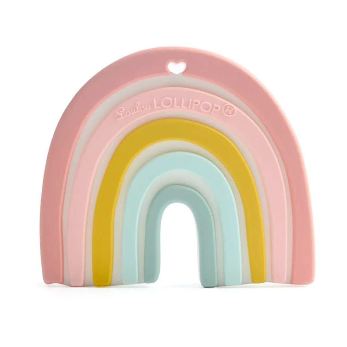 Teethers|Pacifiers + Clips-LouLou Lollipop Rainbow Teether