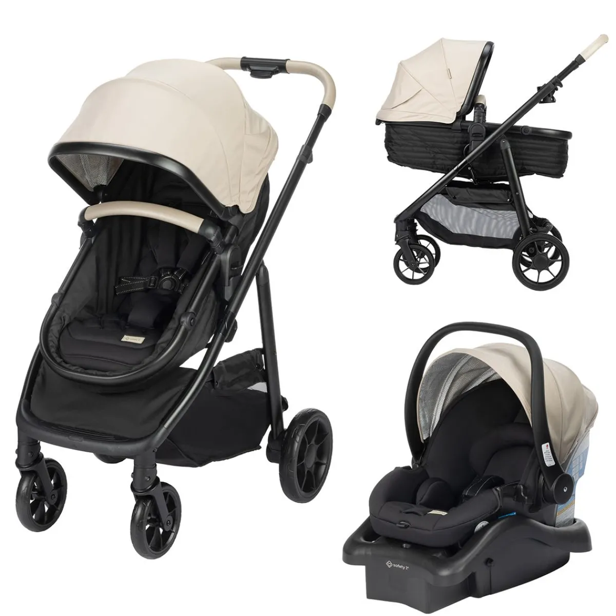 Travel Systems-Safety 1st Raya 6-in-1 Travel System Santorini Light