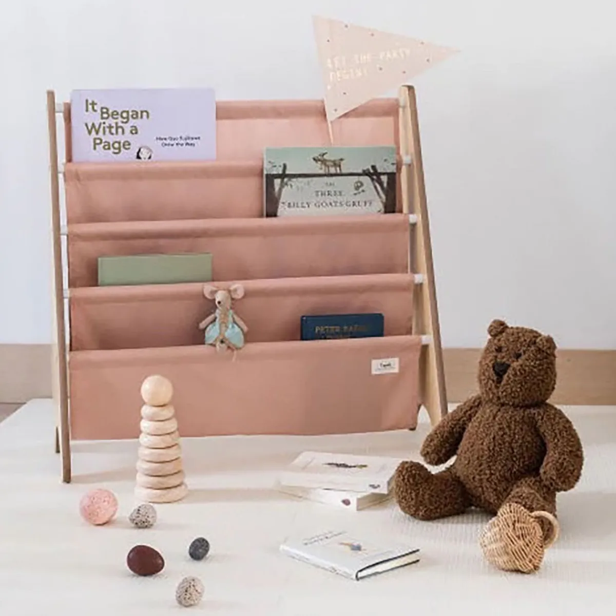 Storage|Bookshelves-3 Sprouts Recycled Fabric Book Rack