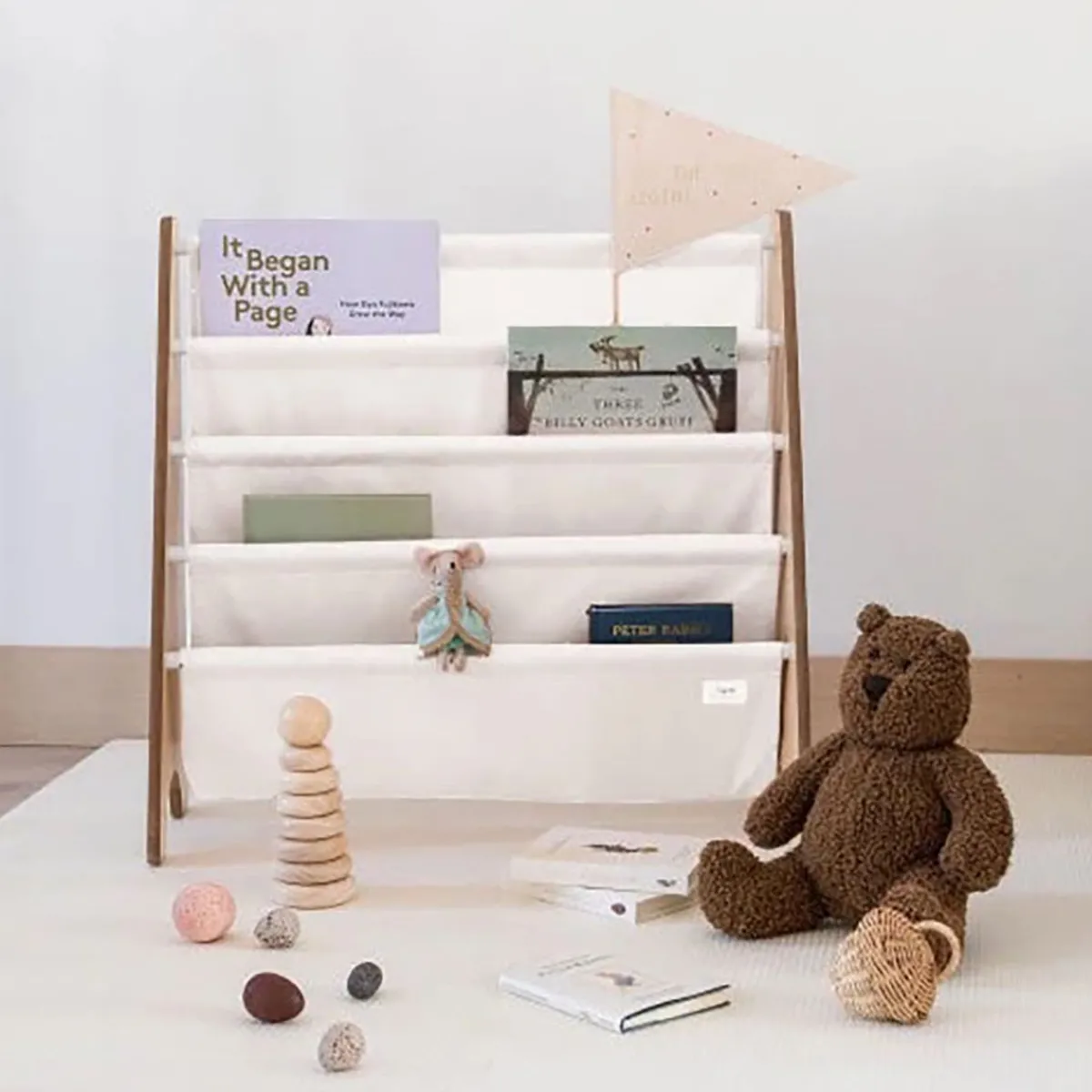 Storage|Bookshelves-3 Sprouts Recycled Fabric Book Rack