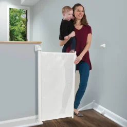 Baby Gates + Babyproofing-KidCo Retractable Safeway Gate - White