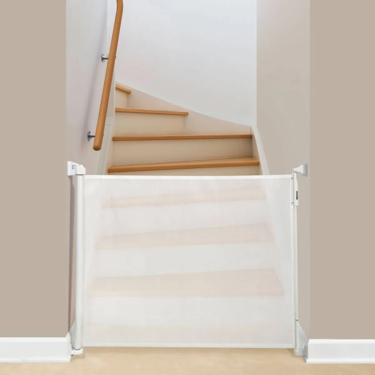 Baby Gates + Babyproofing-KidCo Retractable Safeway Gate - White