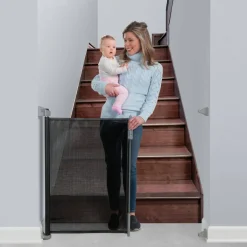 Baby Gates + Babyproofing-KidCo Retractable Safeway Gate - Black