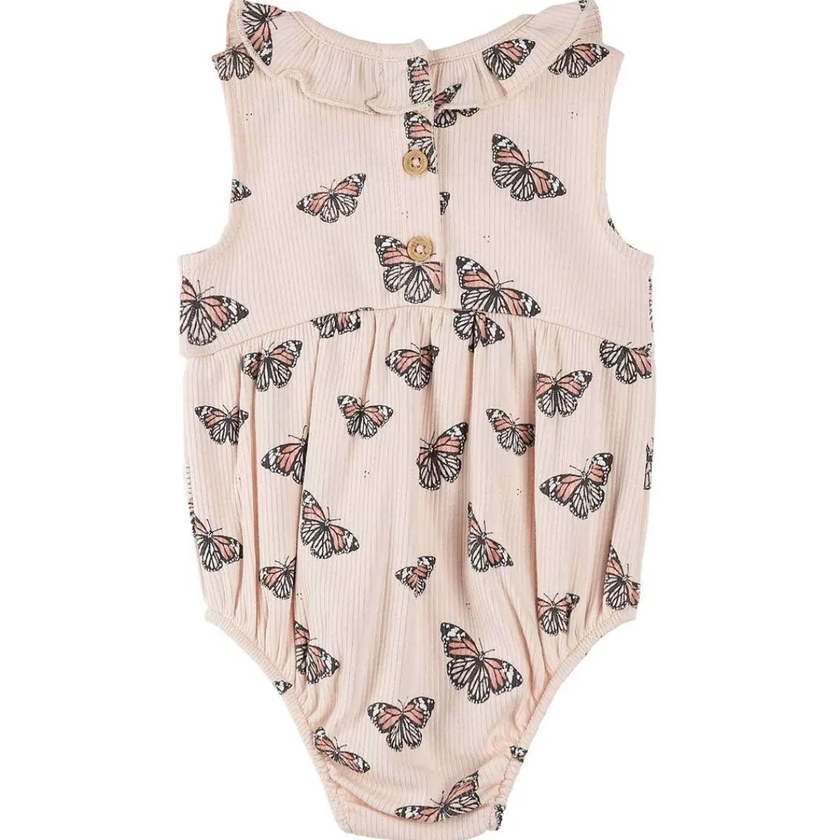 Rompers-Firsts by Petit Lem Ribbed Bubble Romper