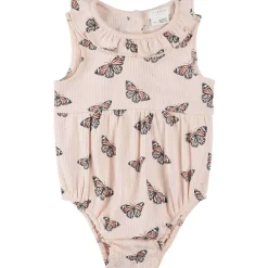 Rompers-Firsts by Petit Lem Ribbed Bubble Romper
