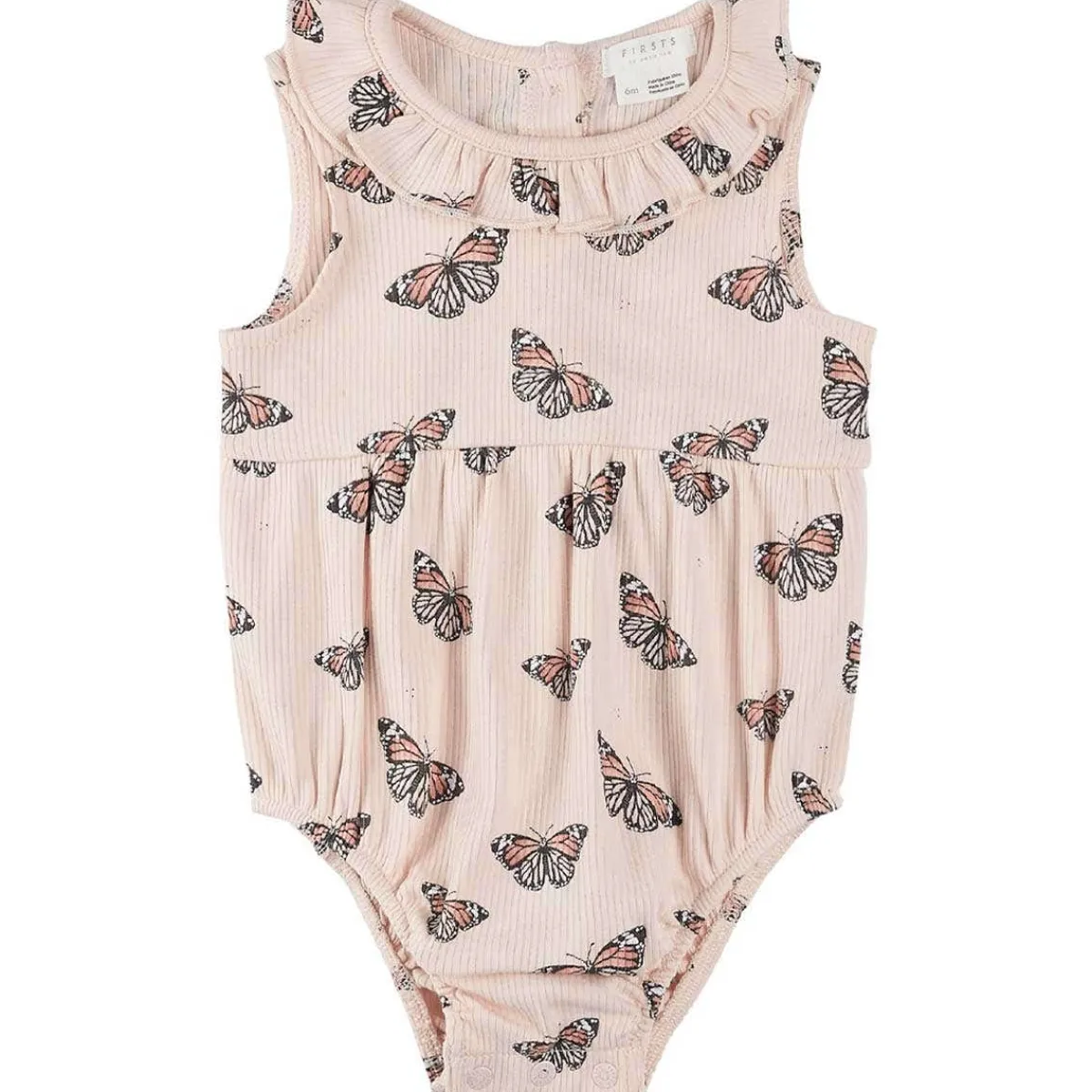 Rompers-Firsts by Petit Lem Ribbed Bubble Romper