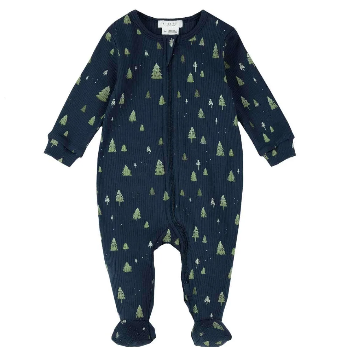 Onesies|Sleepers-Firsts by Petit Lem Ribbed Footed Sleeper