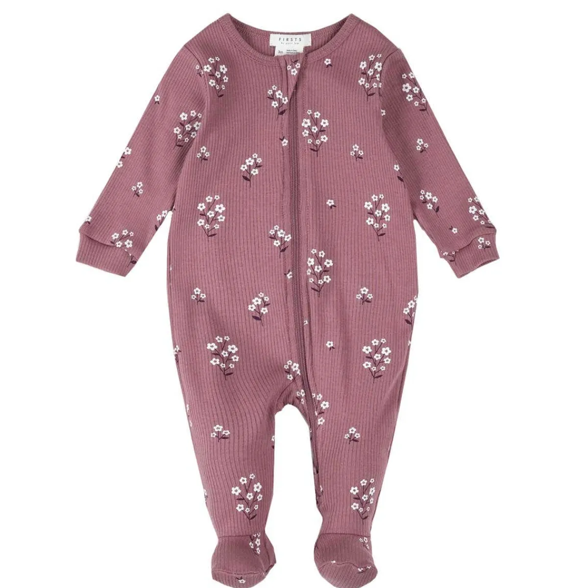 Onesies|Sleepers-Firsts by Petit Lem Ribbed Footed Sleeper