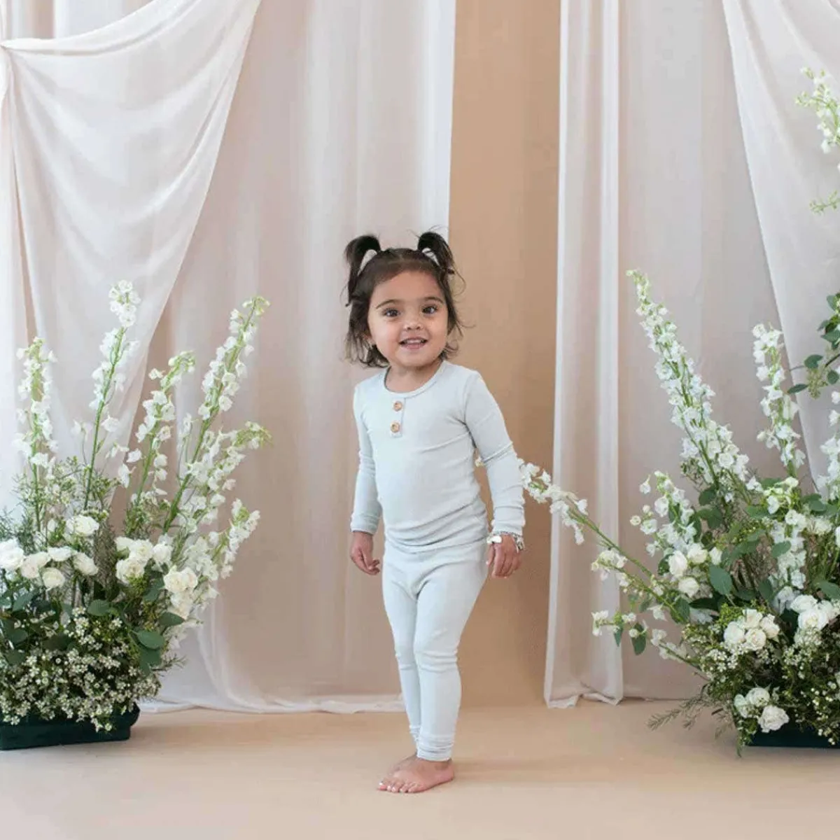 Pajamas-Kyte Baby Ribbed Henley Set