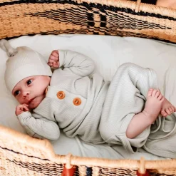 Nightgowns-Kyte Baby Ribbed Knotted Gown & Hat