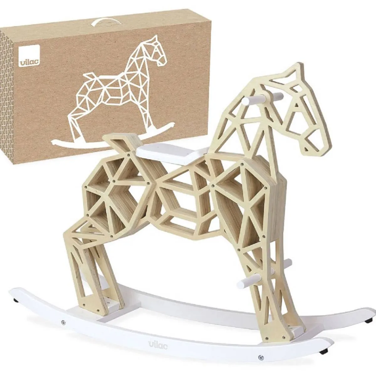 Ride-On Toys|Wooden Toys-Vilac Ride-On Diamond Rocking Horse