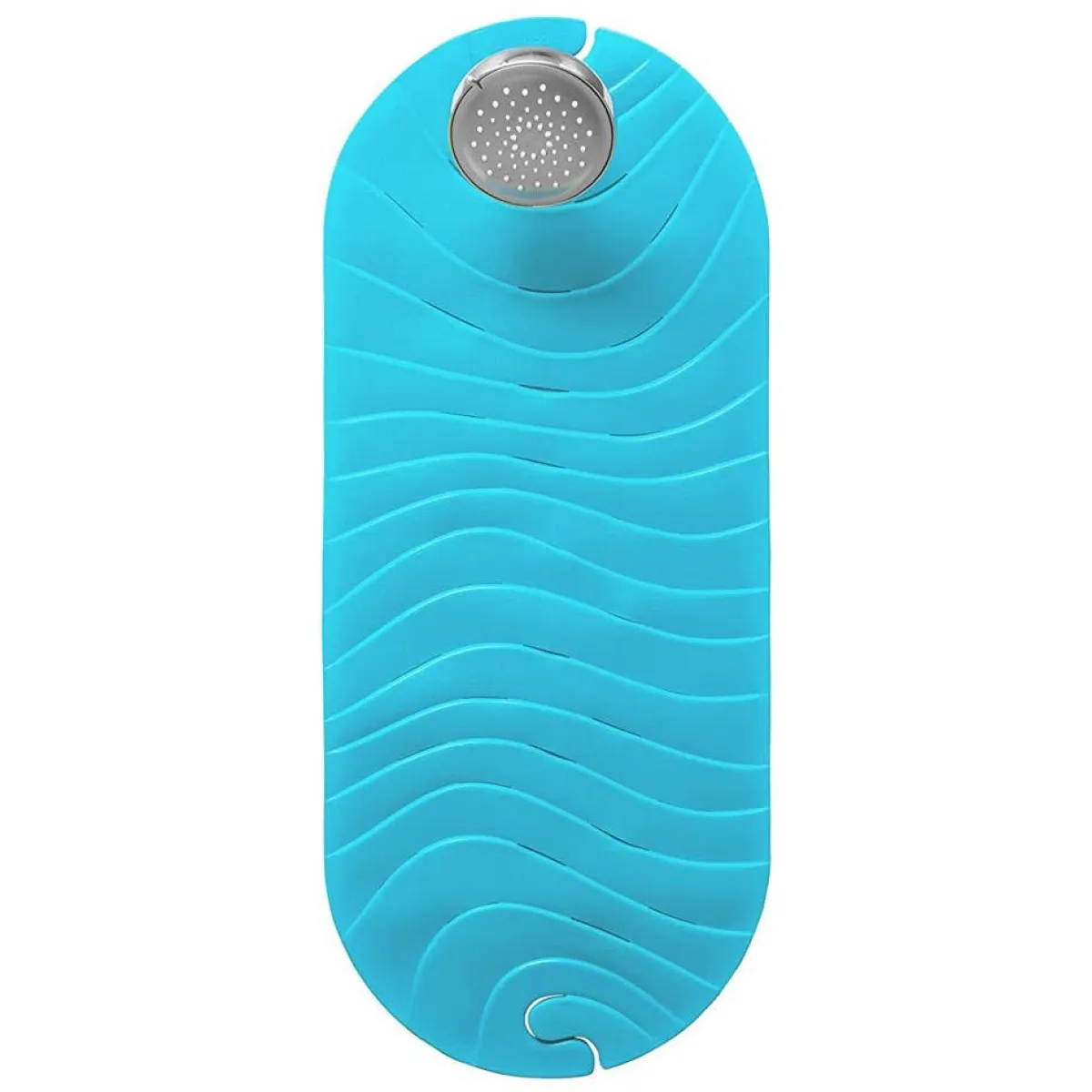 Non-Slip Bath Mats-Boon Inc. Ripple Bath Mat Blue