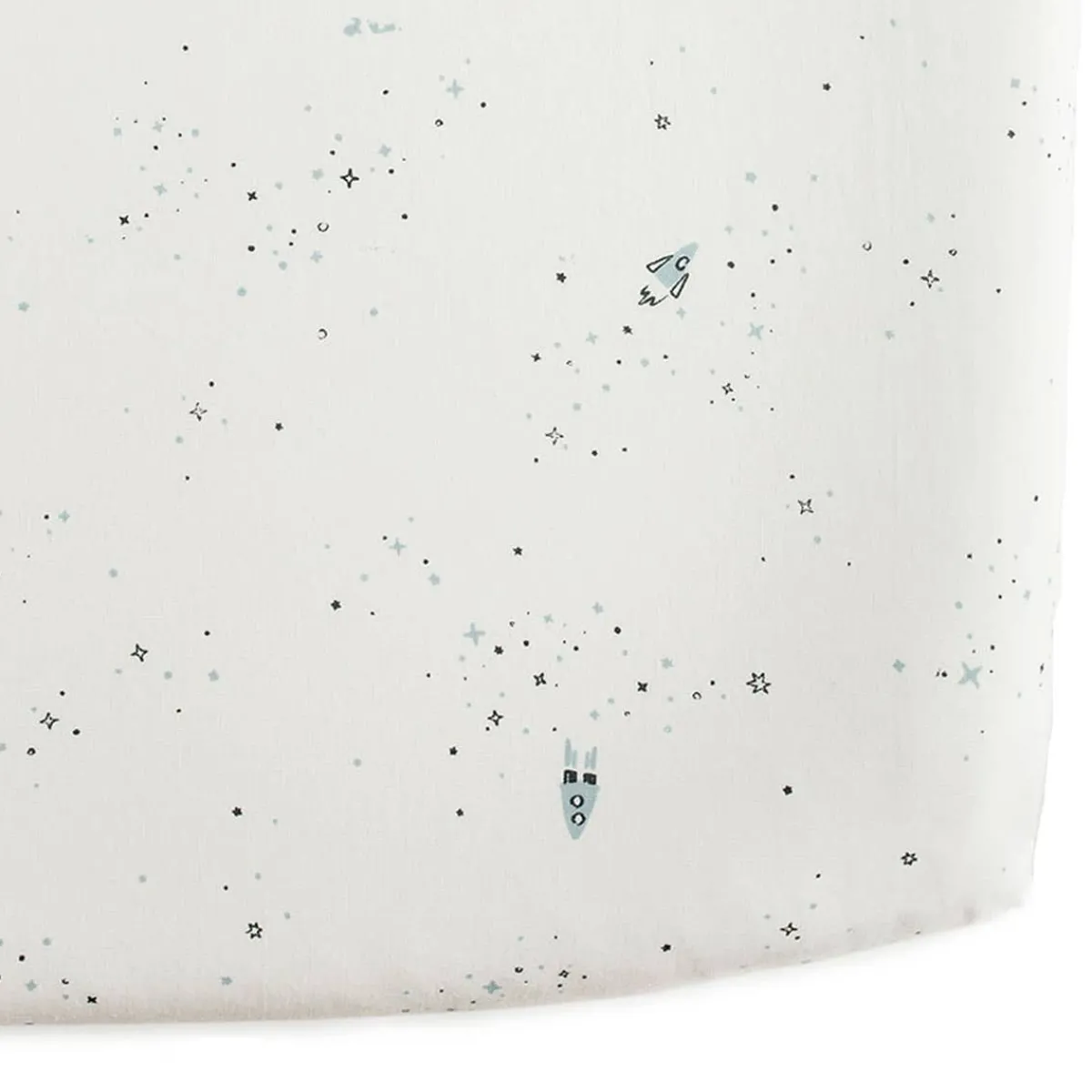 Crib Fitted Sheets-Pehr Rocketman Crib Sheet