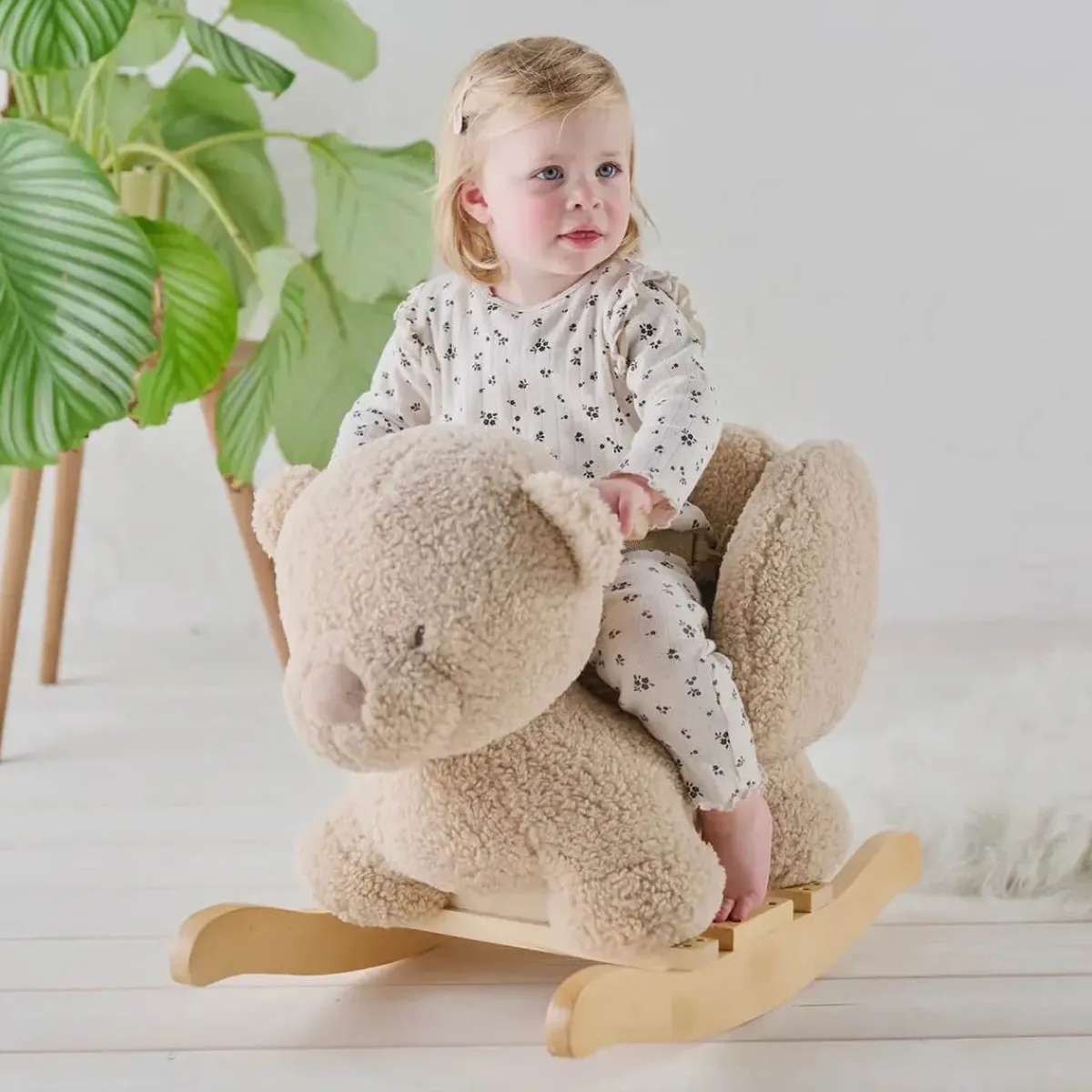 Ride-On Toys|Wooden Toys-Nattou Rocking Animal (Teddy)