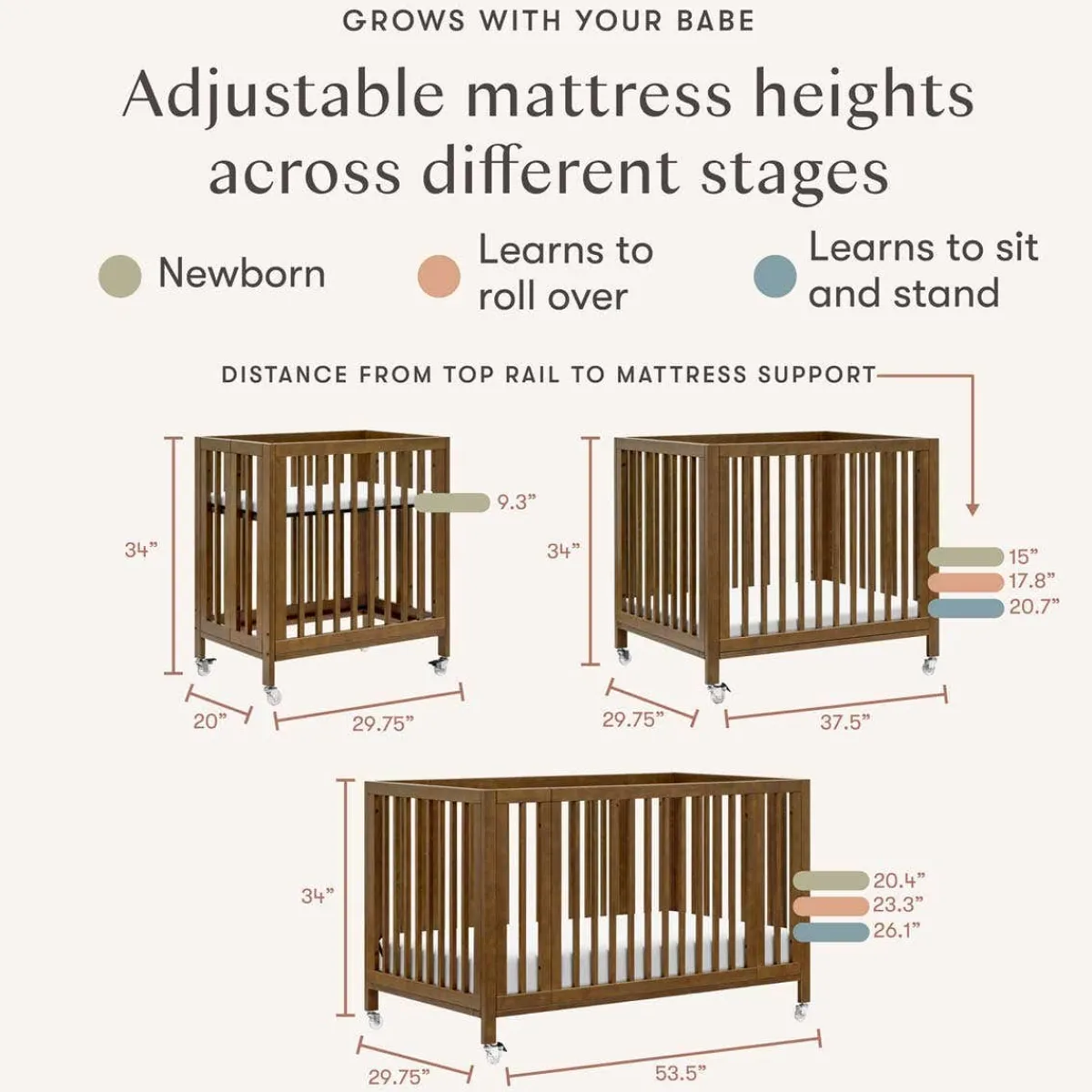 Convertible Cribs-Babyletto Rolli 9-in-1 All-Stages Crib