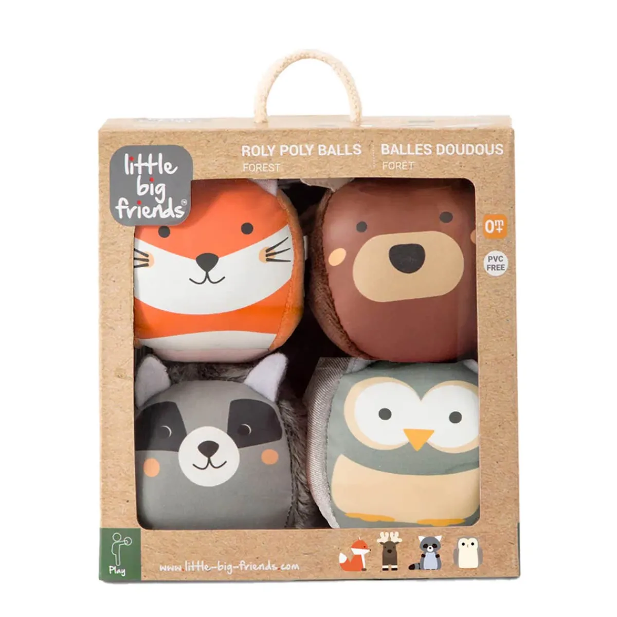 Play + Learn Toys|Grasping Toys-Little Big Friends Roly Poly Balls (Set of 4)