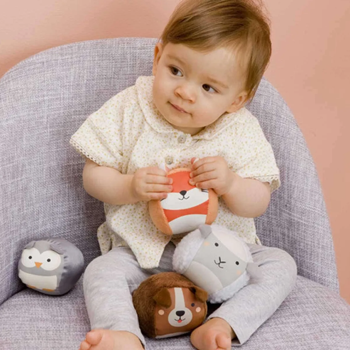Play + Learn Toys|Grasping Toys-Little Big Friends Roly Poly Balls (Set of 4)