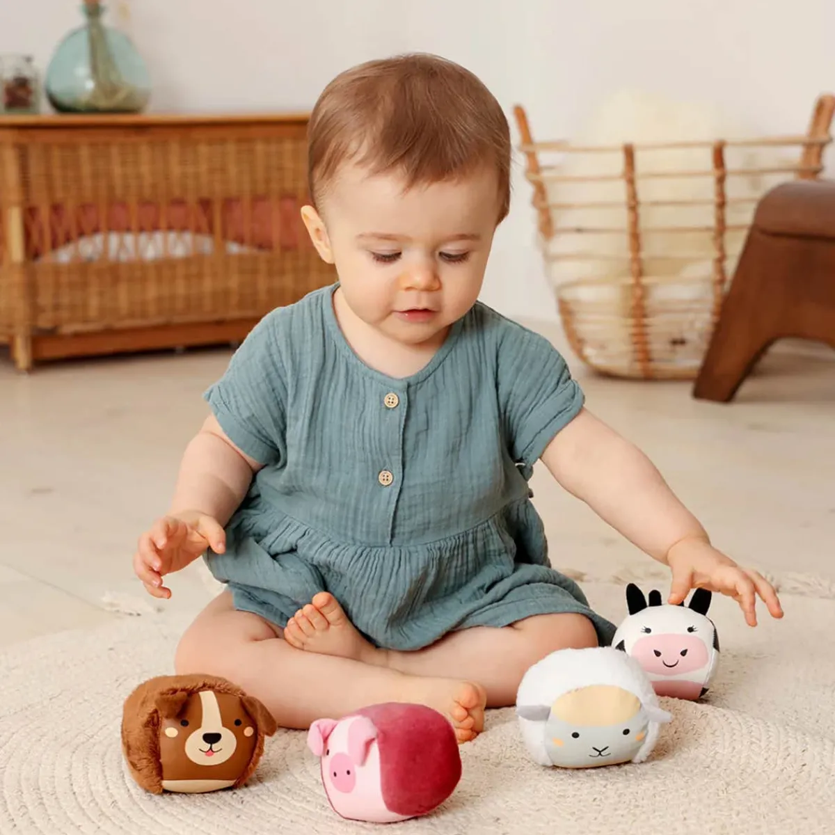 Play + Learn Toys|Grasping Toys-Little Big Friends Roly Poly Balls (Set of 4)