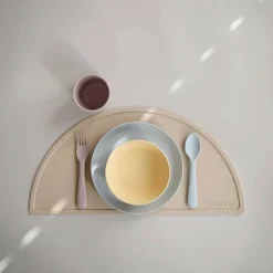 Kids Plates + Bowls-Mushie Round Dinnerware Plates (2 Pack)