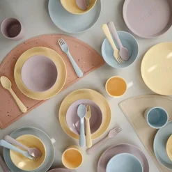 Kids Plates + Bowls-Mushie Round Dinnerware Plates (2 Pack)