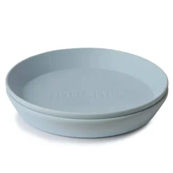 Kids Plates + Bowls-Mushie Round Dinnerware Plates (2 Pack)