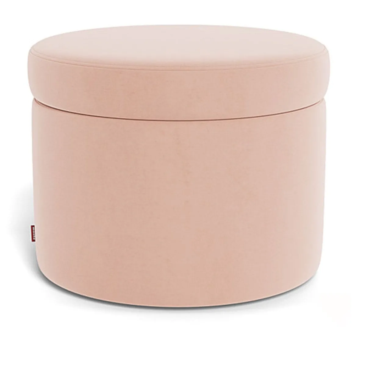 Ottomans-Monte Design Round Storage Ottoman - Fabric