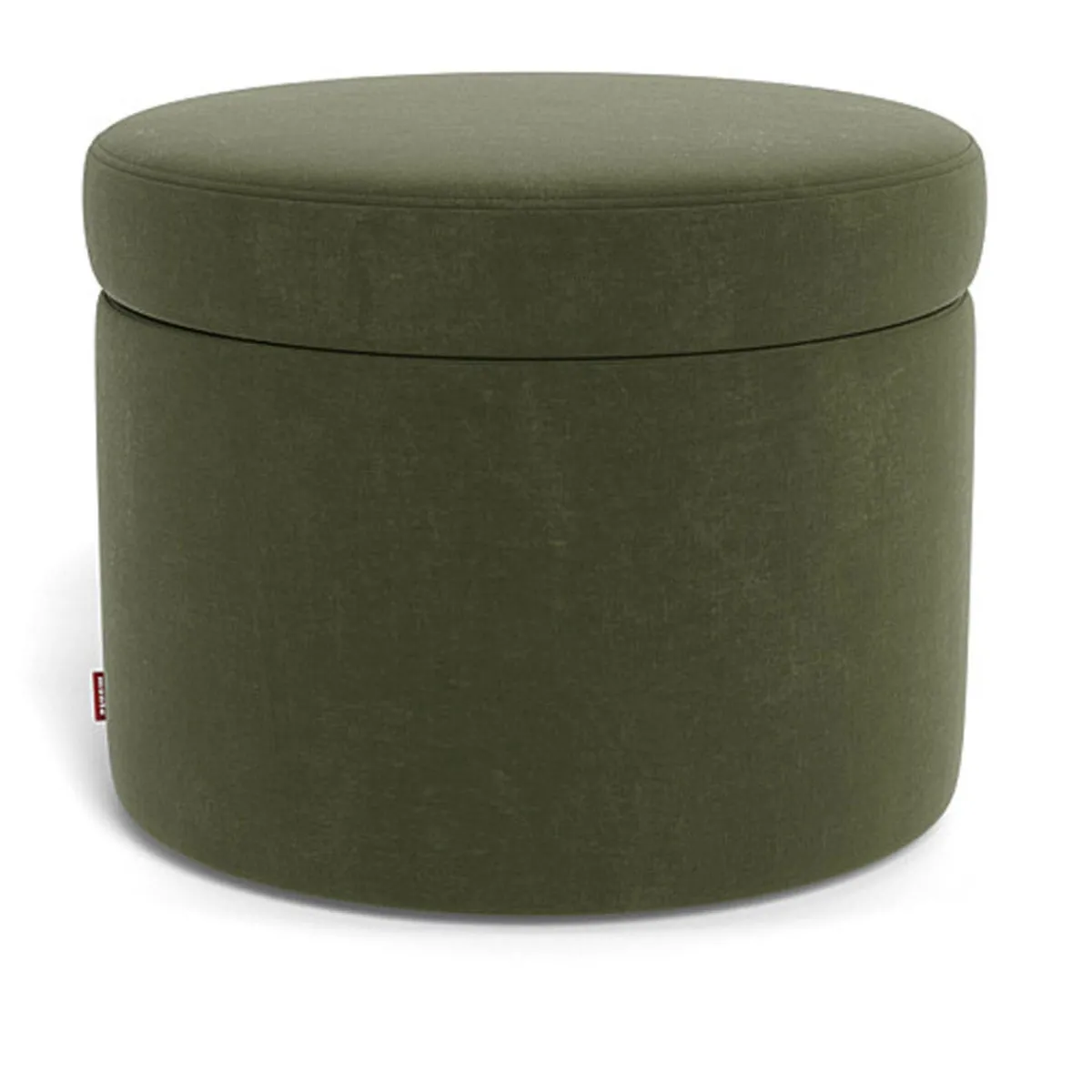 Ottomans-Monte Design Round Storage Ottoman - Fabric