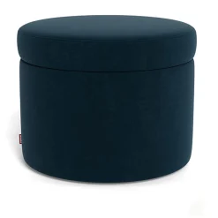 Ottomans-Monte Design Round Storage Ottoman - Fabric
